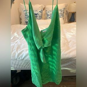 Alice and olivia green dress.